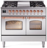 ILVE - 40" Nostalgie II Series Freestanding Dual Fuel Range - Double Oven - Griddle - Liquid Propane ILVE - 40" Nostalgie II Series Freestanding Dual Fuel Range - Double Oven - Griddle - Liquid Propane