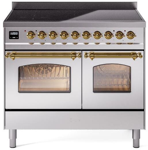 ILVE - 40" Nostalgie II Series Freestanding Electric Induction Range - Double Oven