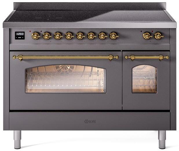 ILVE - 48" Nostalgie II Series Freestanding Electric Induction Range - Double Oven ILVE - 48" Nostalgie II Series Freestanding Electric Induction Range - Double Oven