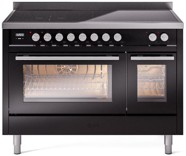 ILVE - 48" Pro Plus II Series Freestanding Electric Induction Range - Double Oven - Viewing Window(s) ILVE - 48" Pro Plus II Series Freestanding Electric Induction Range - Double Oven - Viewing Window(s)