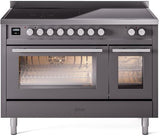 ILVE - 48" Pro Plus II Series Freestanding Electric Induction Range - Double Oven - Viewing Window(s) ILVE - 48" Pro Plus II Series Freestanding Electric Induction Range - Double Oven - Viewing Window(s)