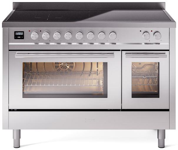 ILVE - 48" Pro Plus II Series Freestanding Electric Induction Range - Double Oven - Viewing Window(s) ILVE - 48" Pro Plus II Series Freestanding Electric Induction Range - Double Oven - Viewing Window(s)