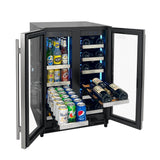 Allavino - Reserva Series 24" Wide Two Door Stainless Steel Wine Refrigerator/Beverage Center - VSBCW34FD-2S Allavino - Reserva Series 24" Wide Two Door Stainless Steel Wine Refrigerator/Beverage Center - VSBCW34FD-2S