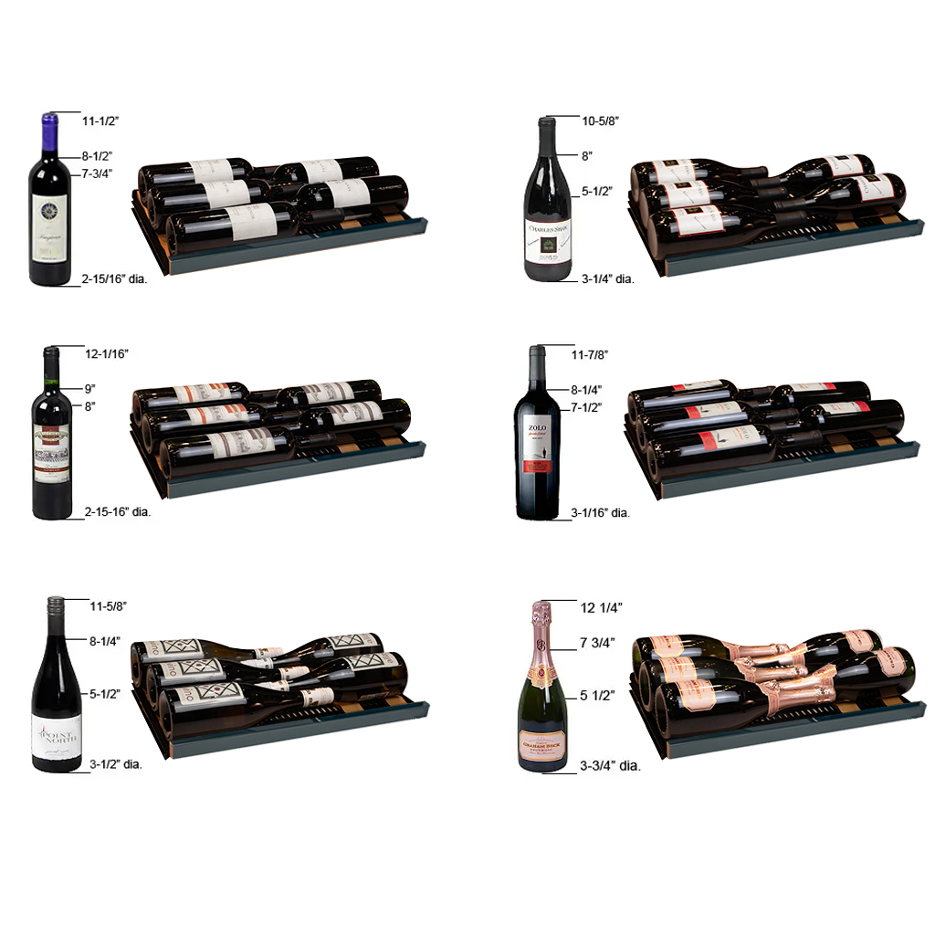 Allavino - Reserva Series 134 Bottle 71" Tall Four Zone Black Side-by-Side Shallow Wine Refrigerator Console - BF 2X-VSW6771D-2B Allavino - Reserva Series 134 Bottle 71" Tall Four Zone Black Side-by-Side Shallow Wine Refrigerator Console - BF 2X-VSW6771D-2B