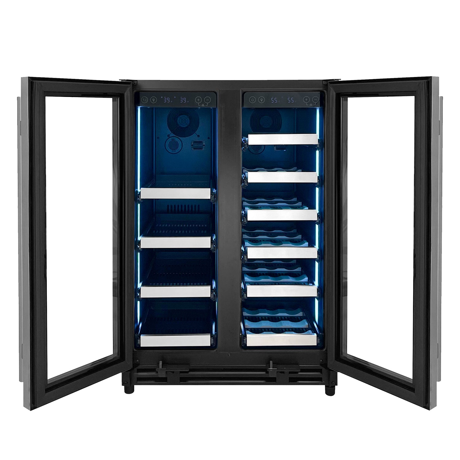 Allavino - Reserva Series 24" Wide Two Door Stainless Steel Wine Refrigerator/Beverage Center - VSBCW34FD-2S Allavino - Reserva Series 24" Wide Two Door Stainless Steel Wine Refrigerator/Beverage Center - VSBCW34FD-2S