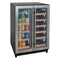 Allavino - Reserva Series 24" Wide Two Door Stainless Steel Wine Refrigerator/Beverage Center with Wood Front Shelves - AO VSBCW34FD-2SW