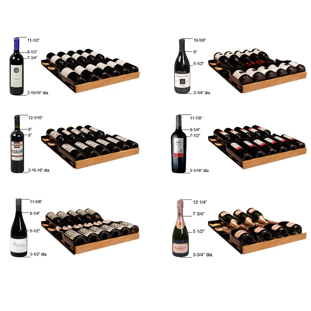 Allavino - Reserva Series 119 Bottle 55" Tall Dual Zone Stainless Steel Wine Refrigerator - AO VSW11955D-2SL Allavino - Reserva Series 119 Bottle 55" Tall Dual Zone Stainless Steel Wine Refrigerator - AO VSW11955D-2SL