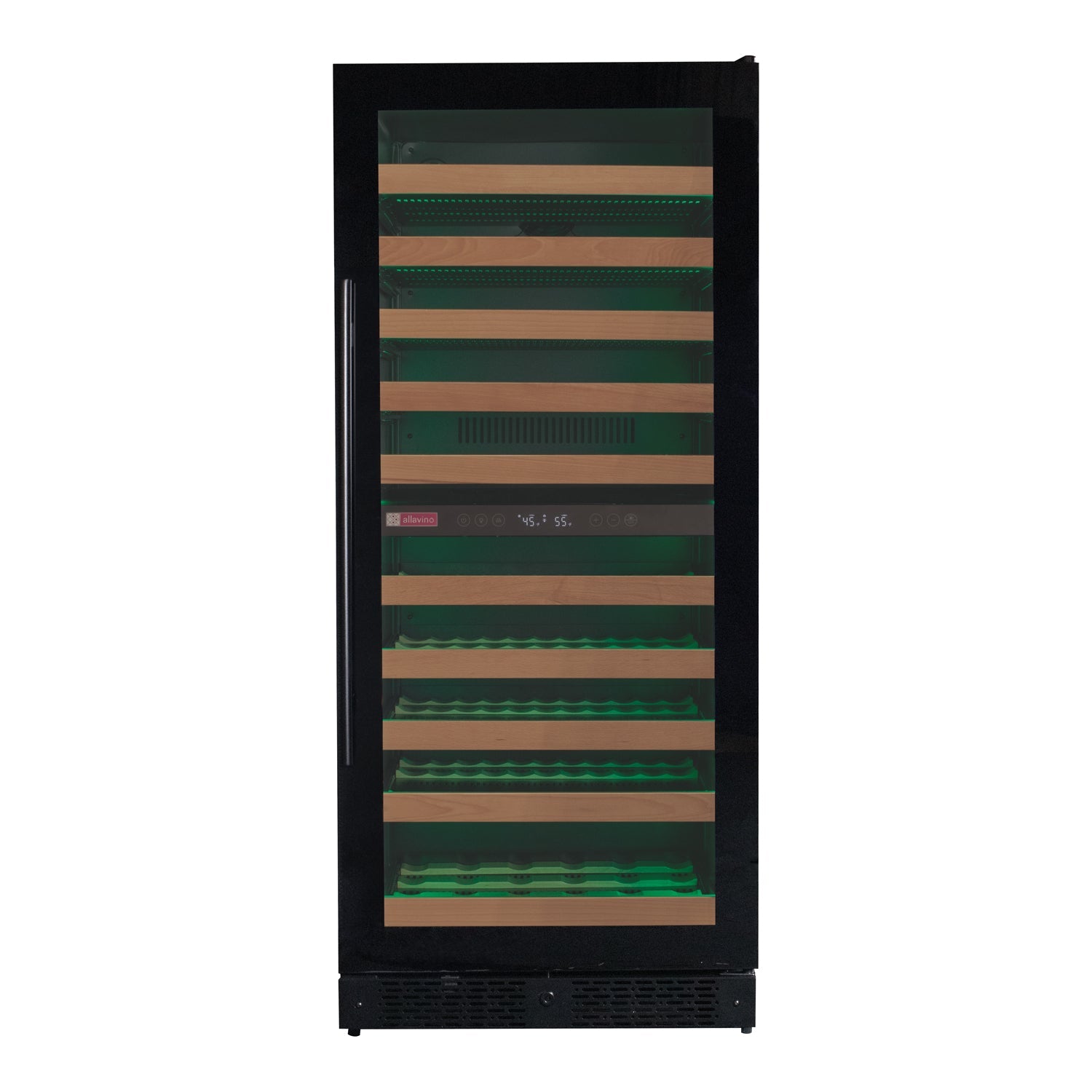 Allavino - Reserva Series 119 Bottle 55" Tall Dual Zone Black Glass Wine Refrigerator Allavino - Reserva Series 119 Bottle 55" Tall Dual Zone Black Glass Wine Refrigerator