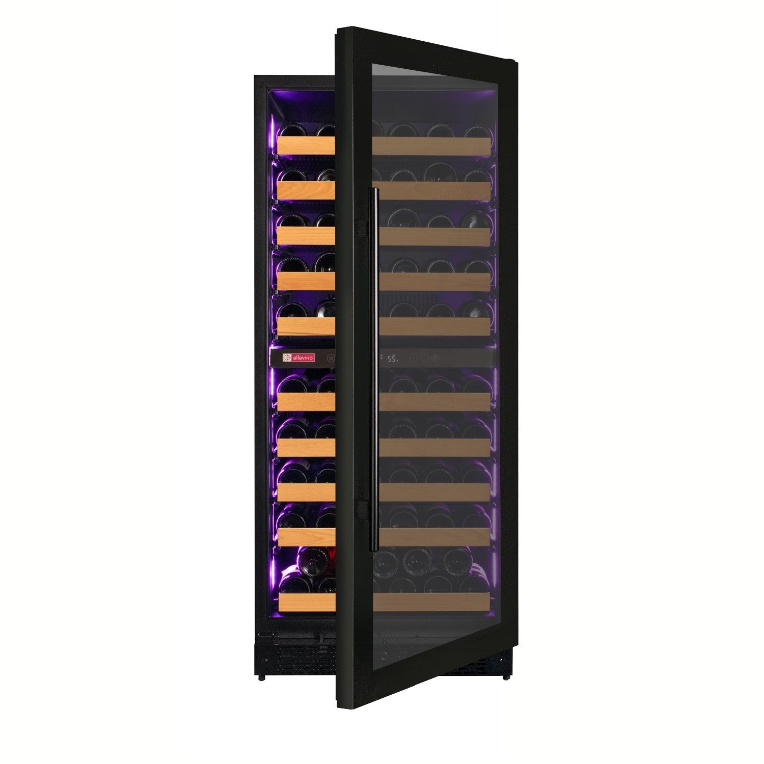 Allavino - Reserva Series 119 Bottle 55" Tall Dual Zone Black Glass Wine Refrigerator Allavino - Reserva Series 119 Bottle 55" Tall Dual Zone Black Glass Wine Refrigerator