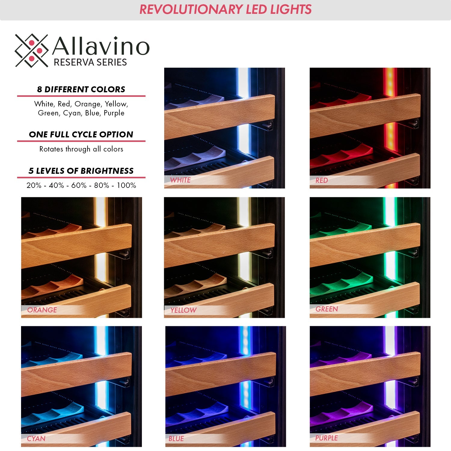 Allavino - Reserva Series 119 Bottle 55" Tall Dual Zone Stainless Steel Wine Refrigerator - AO VSW11955D-2SL Allavino - Reserva Series 119 Bottle 55" Tall Dual Zone Stainless Steel Wine Refrigerator - AO VSW11955D-2SL