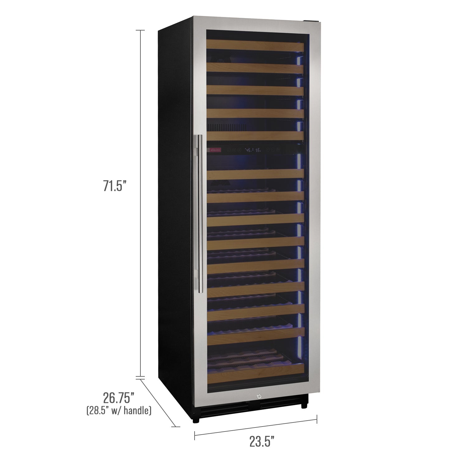 Allavino - Reserva Series 154 Bottle 71" Tall Dual Zone Stainless Steel Wine Refrigerator Allavino - Reserva Series 154 Bottle 71" Tall Dual Zone Stainless Steel Wine Refrigerator