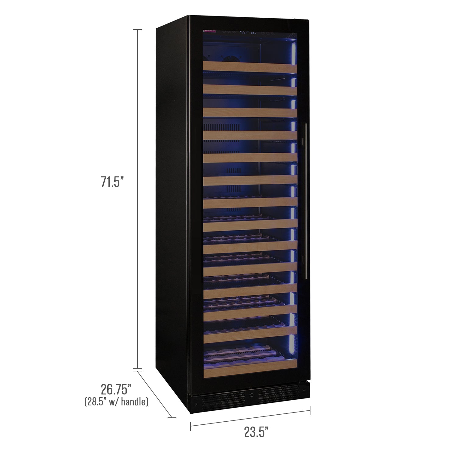 Allavino - Reserva Series 163 Bottle 71" Tall Single Zone Black Glass Door Wine Refrigerator Allavino - Reserva Series 163 Bottle 71" Tall Single Zone Black Glass Door Wine Refrigerator