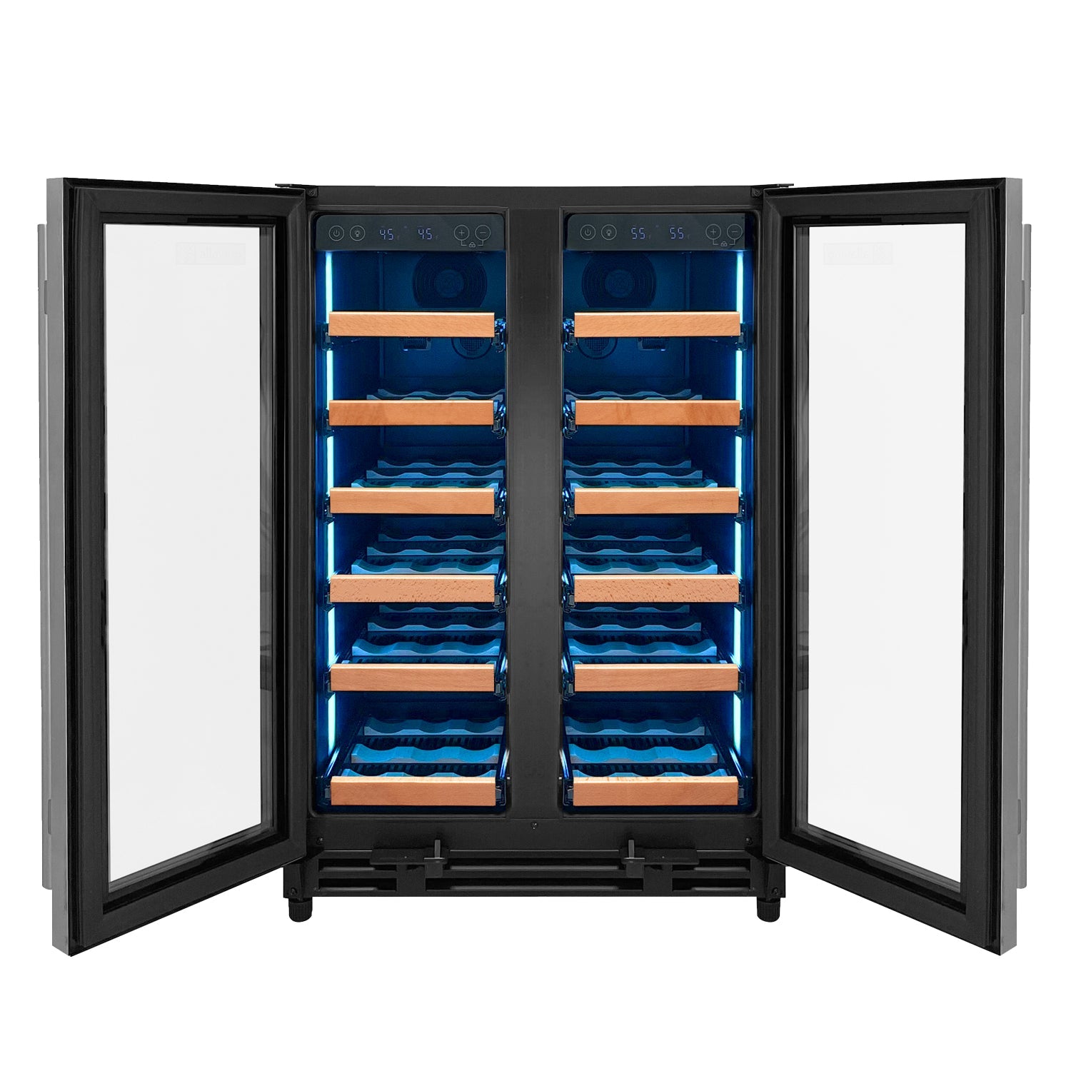 Allavino - Reserva Series 36 Bottle Dual Zone Wine Refrigerator with Stainless Steel French Doors - AO VSW3634FD-2S Allavino - Reserva Series 36 Bottle Dual Zone Wine Refrigerator with Stainless Steel French Doors - AO VSW3634FD-2S