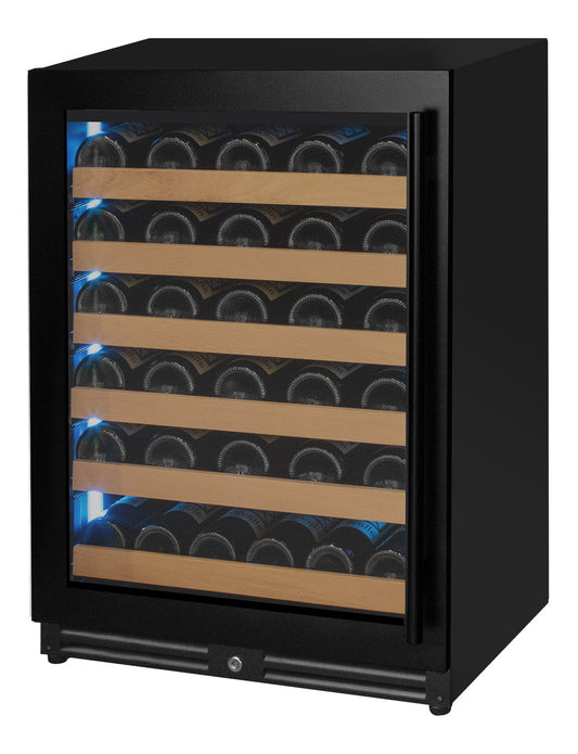 Allavino - Reserva Series - 56 Bottle Single Zone Built-in Luxury Wine Refrigerator with Black Door