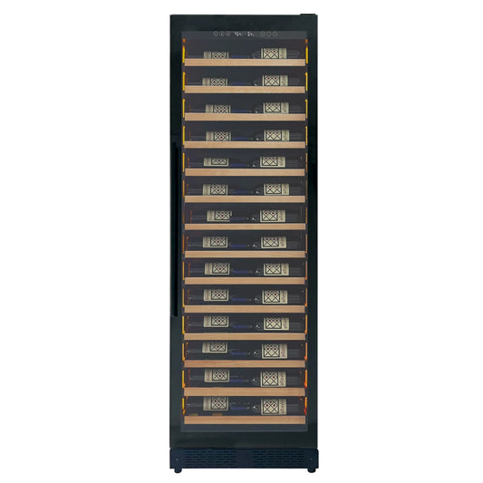 Allavino - Reserva Series 67 Bottle 71" Tall Single Zone Black Shallow Wine Refrigerator with Wood Front Shelves