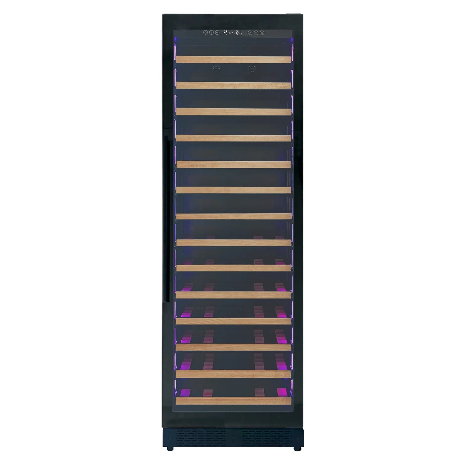 Allavino - Reserva Series 67 Bottle 71" Tall Single Zone Black Shallow Wine Refrigerator with Wood Front Shelves Allavino - Reserva Series 67 Bottle 71" Tall Single Zone Black Shallow Wine Refrigerator with Wood Front Shelves