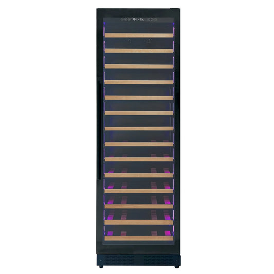 Allavino - Reserva Series 67 Bottle 71" Tall Single Zone Black Shallow Wine Refrigerator with Wood Front Shelves