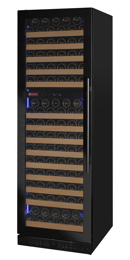 Allavino - Reserva Series 172 Bottle Dual Zone Built-in Wine Refrigerator with Black Glass Door