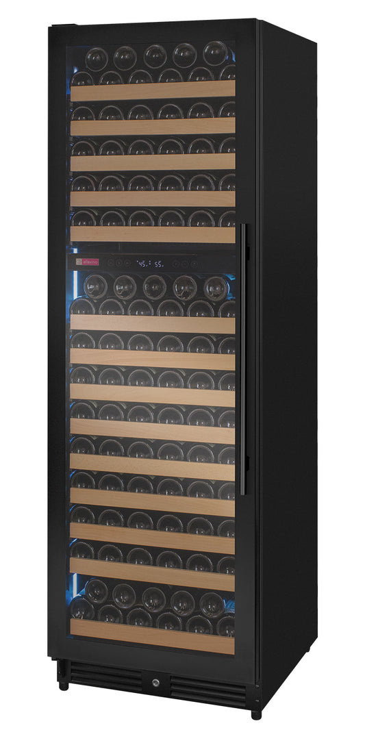 Allavino - Reserva Series 172 Bottle Dual Zone Built-in Wine Refrigerator with Black Metal Door