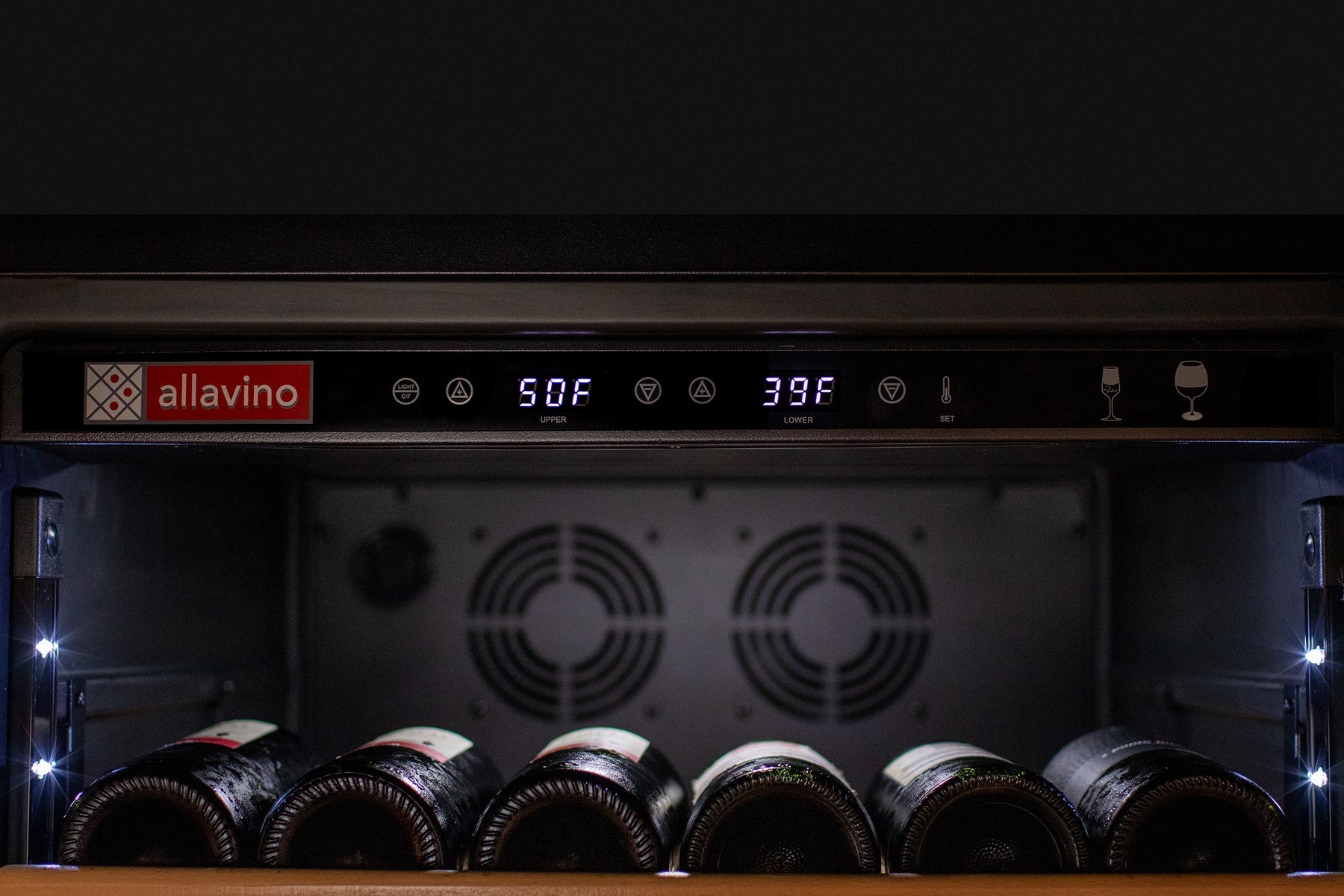Allavino - 76.5" Tall Black Wine Refrigerator with Two Refrigerated Drawers - AO YHWR7724D-B Allavino - 76.5" Tall Black Wine Refrigerator with Two Refrigerated Drawers - AO YHWR7724D-B