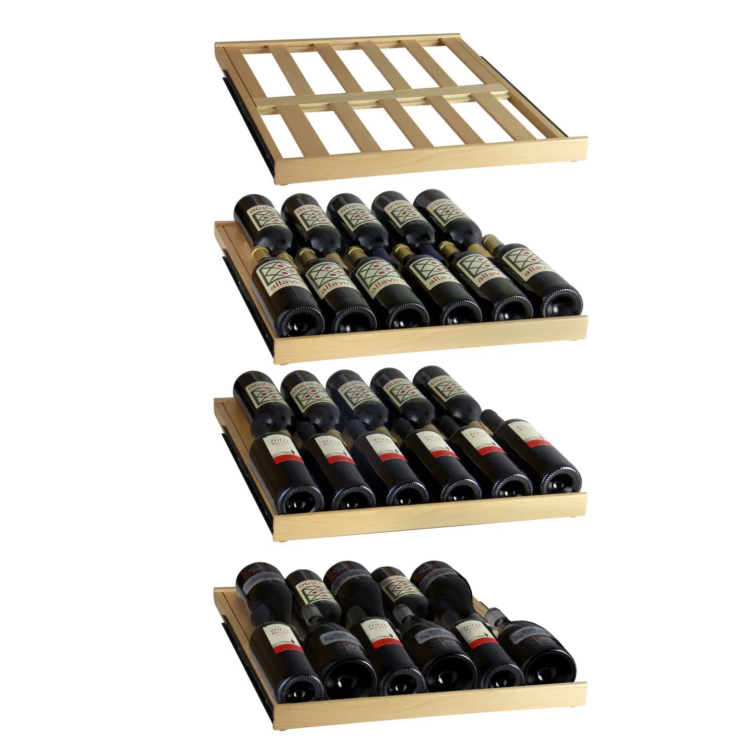 Allavino - 76.5" Tall Black Wine Refrigerator with Two Refrigerated Drawers - AO YHWR7724D-B Allavino - 76.5" Tall Black Wine Refrigerator with Two Refrigerated Drawers - AO YHWR7724D-B