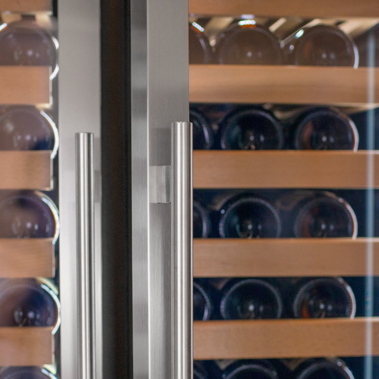 Allavino - 76.5" Tall Stainless Steel French Doors Dual Zone Wine Refrigerator with Two Refrigerated Drawers - AO YHWR7731FD-S Allavino - 76.5" Tall Stainless Steel French Doors Dual Zone Wine Refrigerator with Two Refrigerated Drawers - AO YHWR7731FD-S