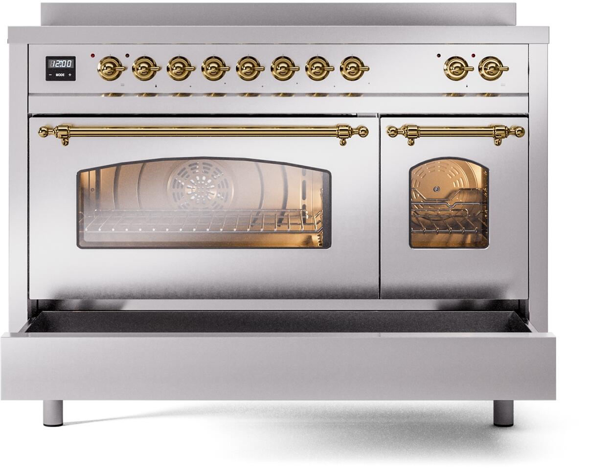 ILVE - 48" Nostalgie II Series Freestanding Electric Induction Range - Double Oven ILVE - 48" Nostalgie II Series Freestanding Electric Induction Range - Double Oven