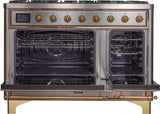 ILVE - 48" Magestic II Series Freestanding Dual Fuel Range - Griddle, Glass Door(s) - Warming Drawer - Liquid Propane ILVE - 48" Magestic II Series Freestanding Dual Fuel Range - Griddle, Glass Door(s) - Warming Drawer - Liquid Propane