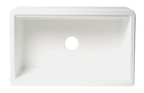 ALFI brand - White 33" Granite Composite Single Bowl Drop In Farm Sink with Accessories - AB33FARM-W