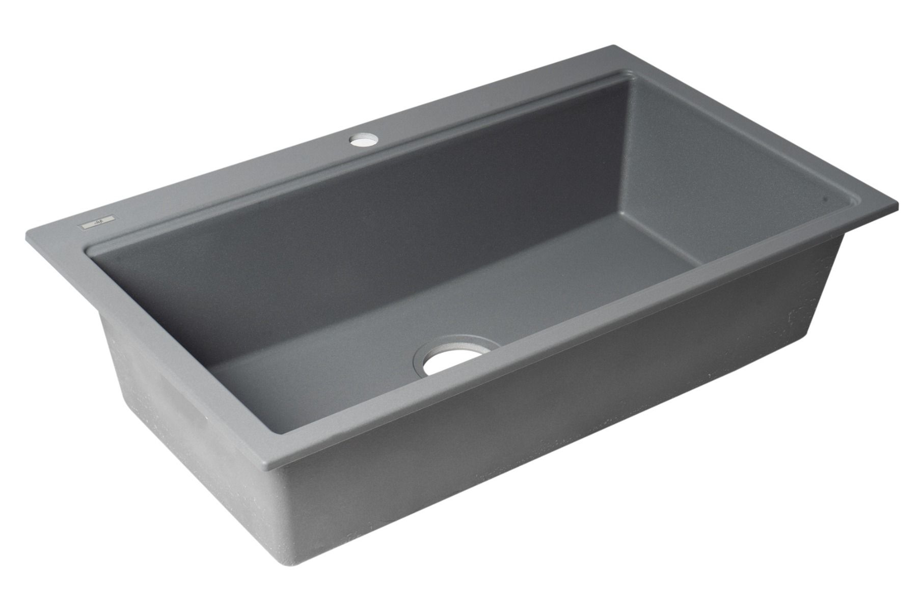 ALFI brand - Titanium 33" Granite Composite Workstation Step Rim Single Bowl Drop In Sink with Accessories - AB3418SBDI-T