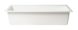 ALFI brand - White 33" Granite Composite Workstation Step Rim Single Bowl Drop In Sink with Accessories - AB3418SBDI-W