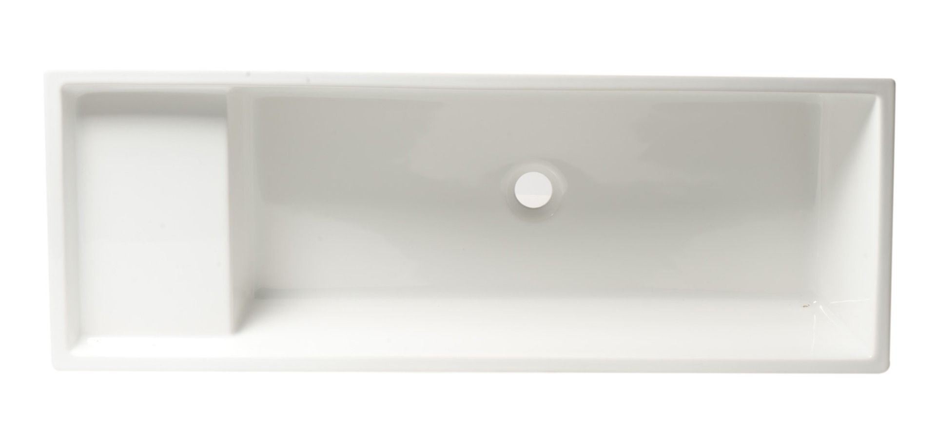 ALFI brand - 39" White Above Mount Fireclay Bathroom Trough Sink - AB39TR ALFI brand - 39" White Above Mount Fireclay Bathroom Trough Sink - AB39TR