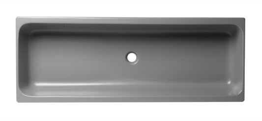 ALFI brand - 48" Grey Matte Above Mount Fireclay Bathroom Trough Sink - AB48TRGM