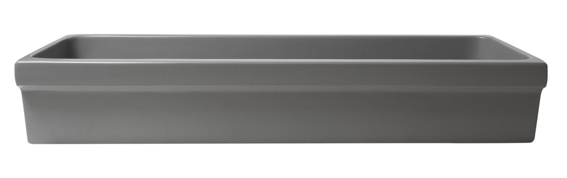 ALFI brand - 48" Grey Matte Above Mount Fireclay Bathroom Trough Sink - AB48TRGM ALFI brand - 48" Grey Matte Above Mount Fireclay Bathroom Trough Sink - AB48TRGM