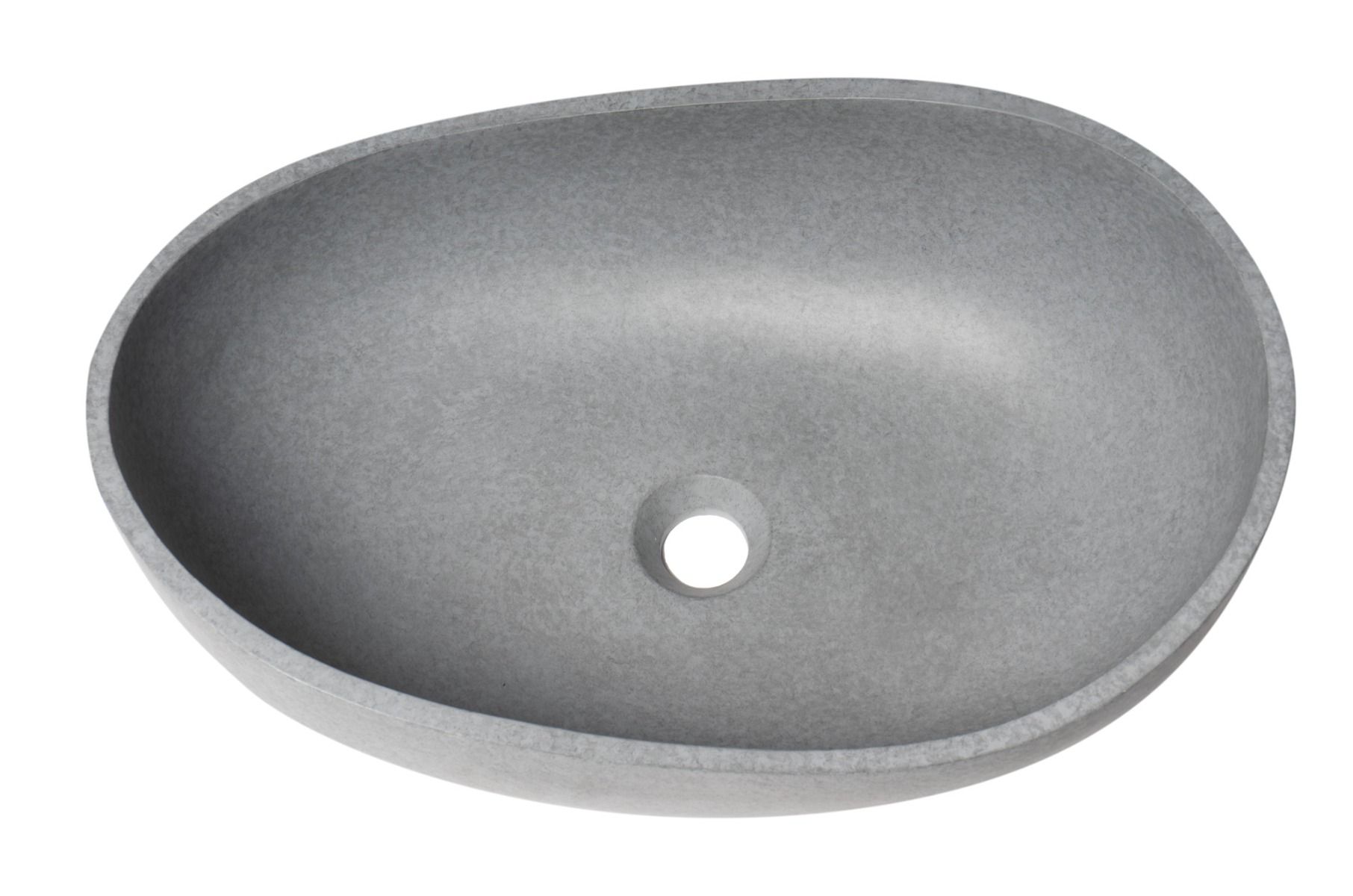 ALFI brand - 23" Solid Concrete Wavy Oval Above Mount Vessel Sink - ABCO23O ALFI brand - 23" Solid Concrete Wavy Oval Above Mount Vessel Sink - ABCO23O