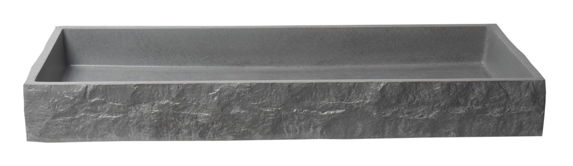 ALFI brand - 39" Solid Concrete Gray Matte Trough Sink for the Bathroom - ABCO39TR ALFI brand - 39" Solid Concrete Gray Matte Trough Sink for the Bathroom - ABCO39TR
