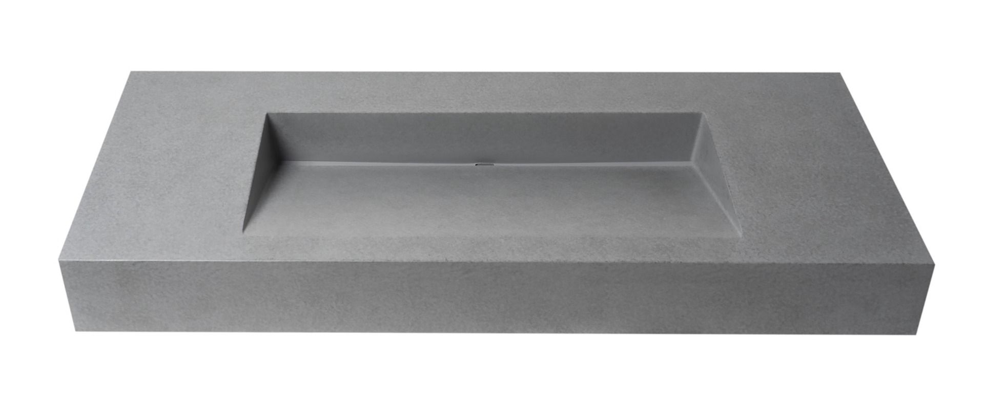 ALFI brand - 48" Solid Concrete Rectangular Countertop Sink - ABCO48R ALFI brand - 48" Solid Concrete Rectangular Countertop Sink - ABCO48R