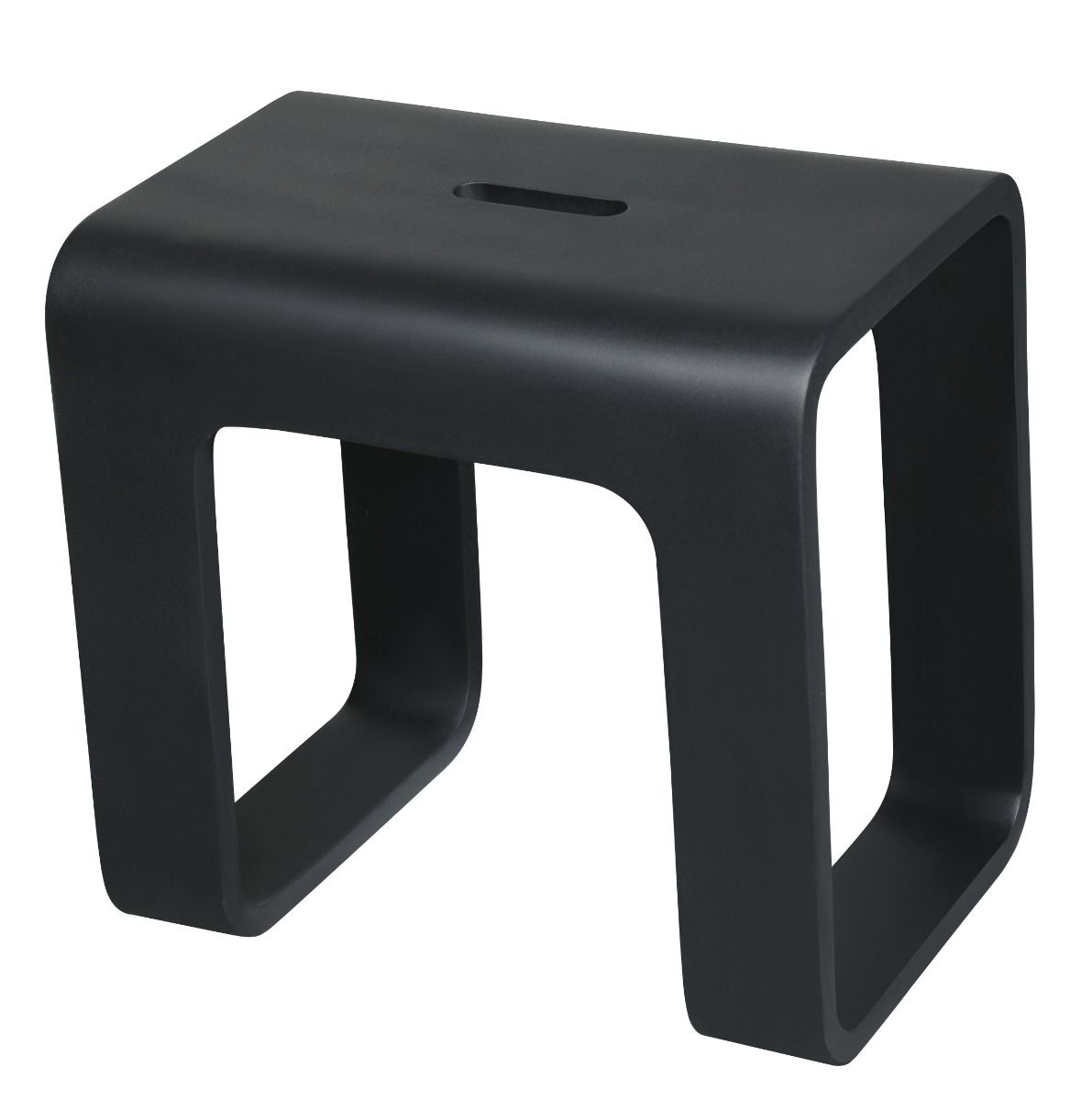 ALFI brand - Black Matte Solid Surface Resin Bathroom / Shower Stool - ABST99BM ALFI brand - Black Matte Solid Surface Resin Bathroom / Shower Stool - ABST99BM