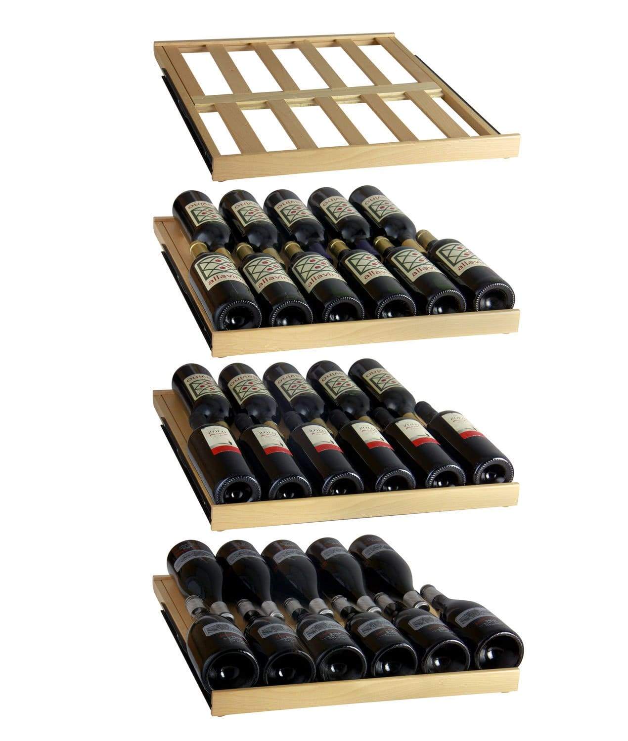 Allavino Wine & Beverage Centers FlexCount Classic Series 172 Bottle Dual Zone Wine Refrigerator - Stainless Steel - YHWR99-2SR20 Allavino Wine & Beverage Centers FlexCount Classic Series 172 Bottle Dual Zone Wine Refrigerator - Stainless Steel - YHWR99-2SR20