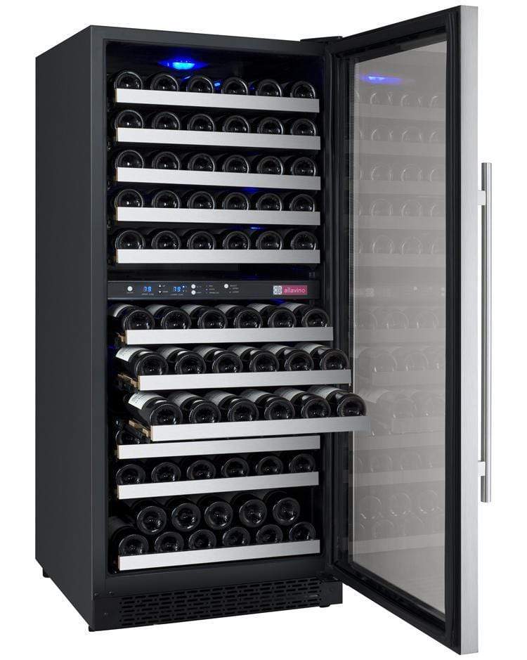 Allavino Wine & Beverage Centers FlexCount Series 121 Bottle Dual Zone Wine Refrigerator VSWR121-2SL20 Allavino Wine & Beverage Centers FlexCount Series 121 Bottle Dual Zone Wine Refrigerator VSWR121-2SL20