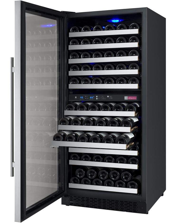 Allavino Wine & Beverage Centers FlexCount Series 121 Bottle Dual Zone Wine Refrigerator VSWR121-2SL20 Allavino Wine & Beverage Centers FlexCount Series 121 Bottle Dual Zone Wine Refrigerator VSWR121-2SL20