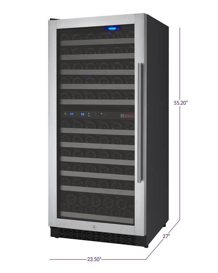 Allavino Wine & Beverage Centers FlexCount Series 121 Bottle Dual Zone Wine Refrigerator VSWR121-2SL20 Allavino Wine & Beverage Centers FlexCount Series 121 Bottle Dual Zone Wine Refrigerator VSWR121-2SL20