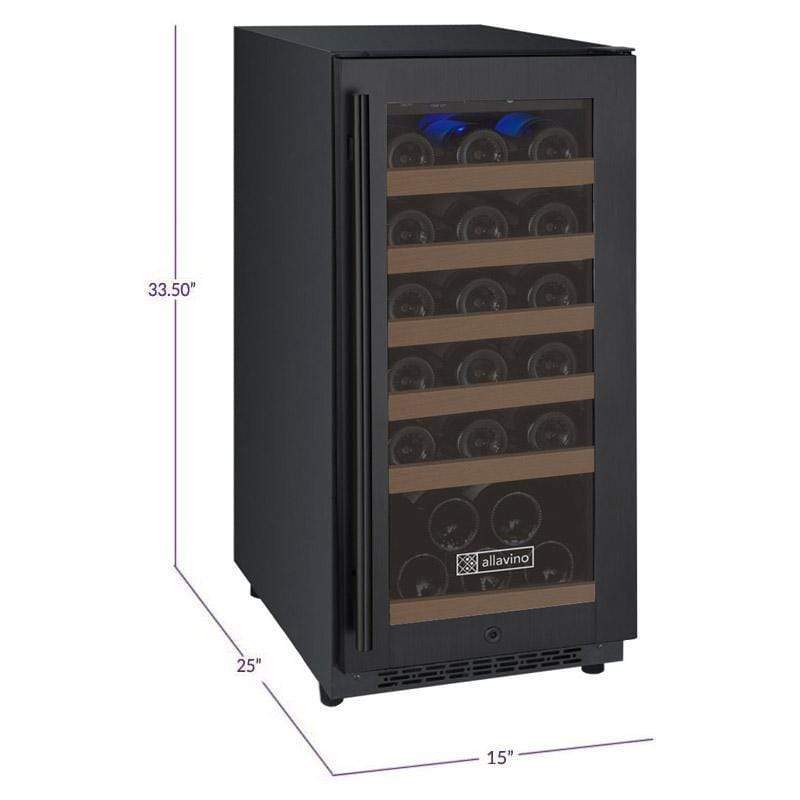 Allavino Wine & Beverage Centers FlexCount Series 15" 30-Bottle Single Zone Wine Refrigerator - VSWR30-1BR20 Allavino Wine & Beverage Centers FlexCount Series 15" 30-Bottle Single Zone Wine Refrigerator - VSWR30-1BR20
