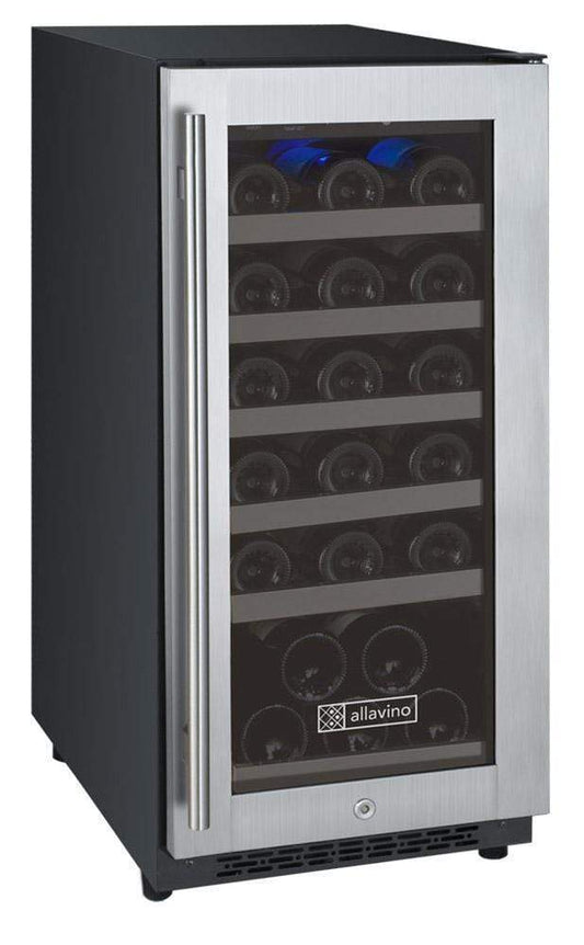 Allavino Wine & Beverage Centers FlexCount Series 15" 30-Bottle Single Zone Wine Refrigerator - VSWR30-1SR20