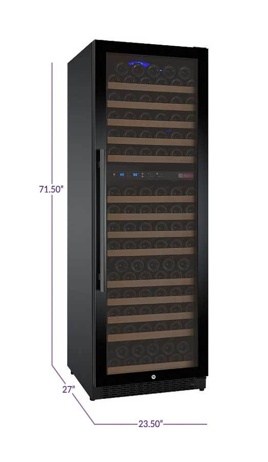 Allavino Wine & Beverage Centers FlexCount Series 172 Bottle Dual-Zone Wine Cellar Refrigerator with Black Door - VSWR172-2BL20 Allavino Wine & Beverage Centers FlexCount Series 172 Bottle Dual-Zone Wine Cellar Refrigerator with Black Door - VSWR172-2BL20