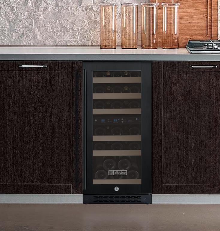 Allavino Wine & Beverage Centers FlexCount Series 30 Bottle Dual-Zone Wine Refrigerator - Black - VSWR30-2BR20 Allavino Wine & Beverage Centers FlexCount Series 30 Bottle Dual-Zone Wine Refrigerator - Black - VSWR30-2BR20
