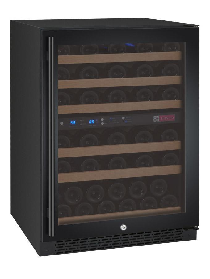 Allavino Wine & Beverage Centers FlexCount Series 56 Bottle Dual-Zone Wine Cellar with Black Door - VSWR56-2BR20 Allavino Wine & Beverage Centers FlexCount Series 56 Bottle Dual-Zone Wine Cellar with Black Door - VSWR56-2BR20
