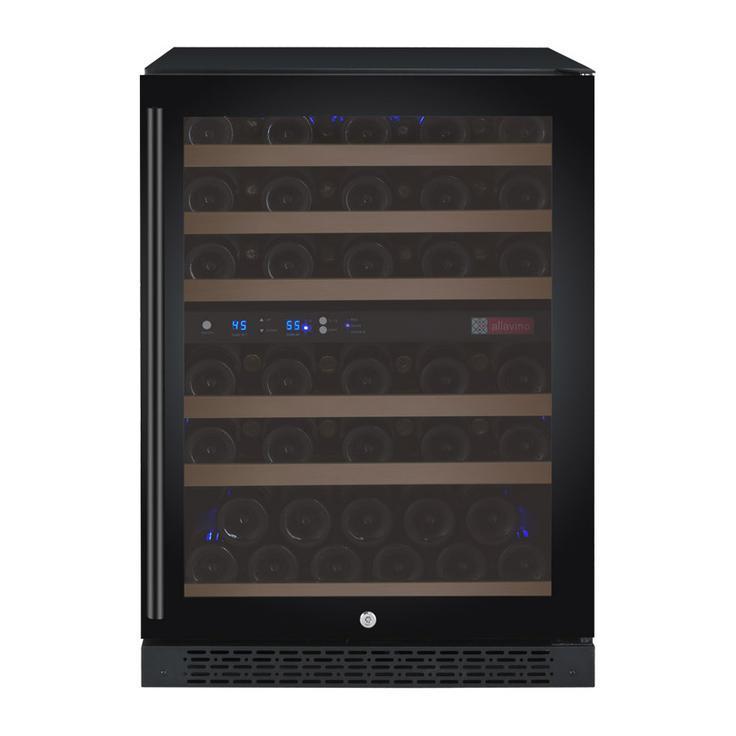 Allavino Wine & Beverage Centers FlexCount Series 56 Bottle Dual-Zone Wine Cellar with Black Door - VSWR56-2BR20 Allavino Wine & Beverage Centers FlexCount Series 56 Bottle Dual-Zone Wine Cellar with Black Door - VSWR56-2BR20