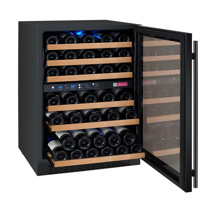 Allavino Wine & Beverage Centers FlexCount Series 56 Bottle Dual-Zone Wine Cellar with Black Door - VSWR56-2BR20 Allavino Wine & Beverage Centers FlexCount Series 56 Bottle Dual-Zone Wine Cellar with Black Door - VSWR56-2BR20