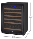 Allavino Wine & Beverage Centers Left Hiege FlexCount Series 56 Bottle Single Zone Wine Cellar with Black Doors - VSWR56-1BL20 Allavino Wine & Beverage Centers Left Hiege FlexCount Series 56 Bottle Single Zone Wine Cellar with Black Doors - VSWR56-1BL20